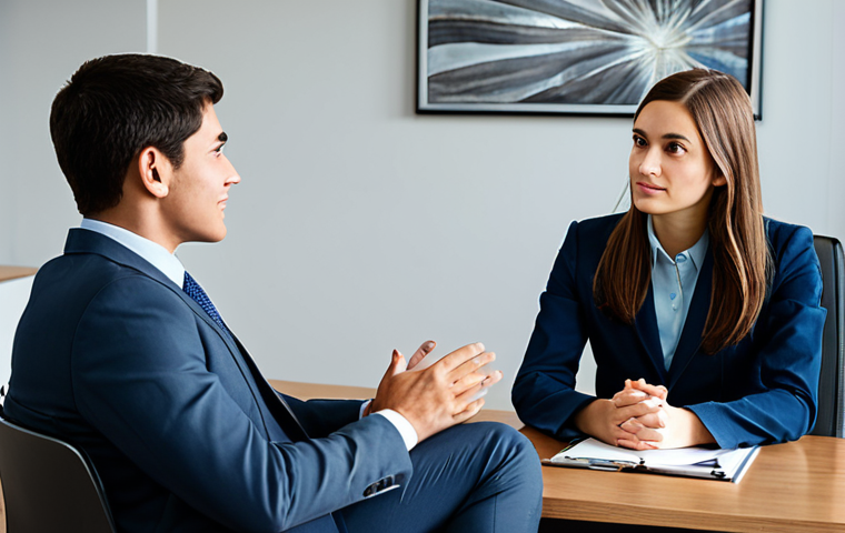 **

"A professional career counselor, fully clothed in modest business attire, sitting across from a young adult during a counseling session, modern office setting with soft lighting, appropriate content, safe for work, perfect anatomy, natural proportions, professional, family-friendly, well-formed hands, proper finger count, natural body proportions."

**