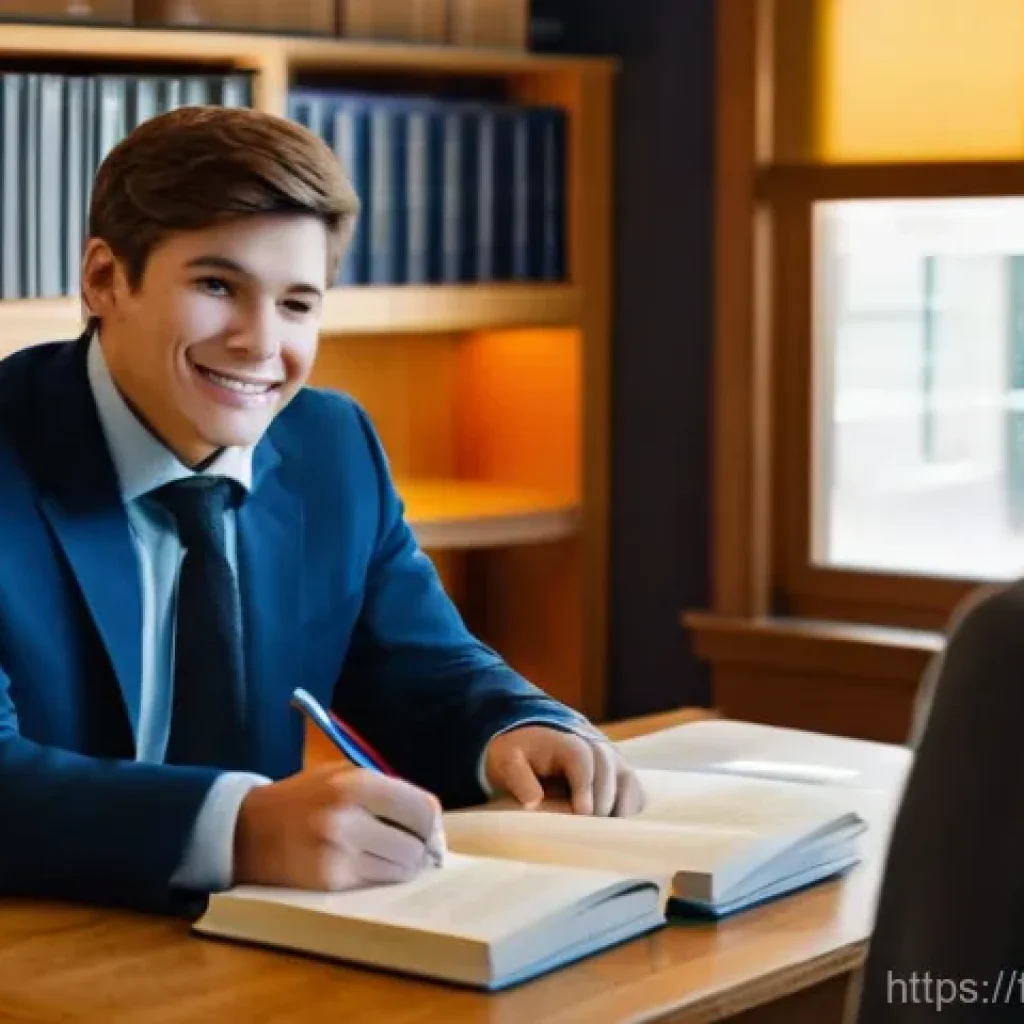 직업상담사 직무 변경 사례 - **Prompt for a Traditional Career Counseling Scene:**
    A warm and inviting image showing a male c...