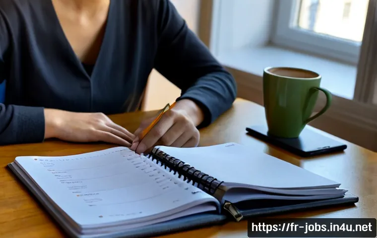 직업상담사 시험일정 및 준비 - Photorealistic French career counseling certification exam preparation scene, a focused adult candid...